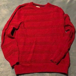 EUC, Red waffle knit sweater, size 12-14, Cat & Jack